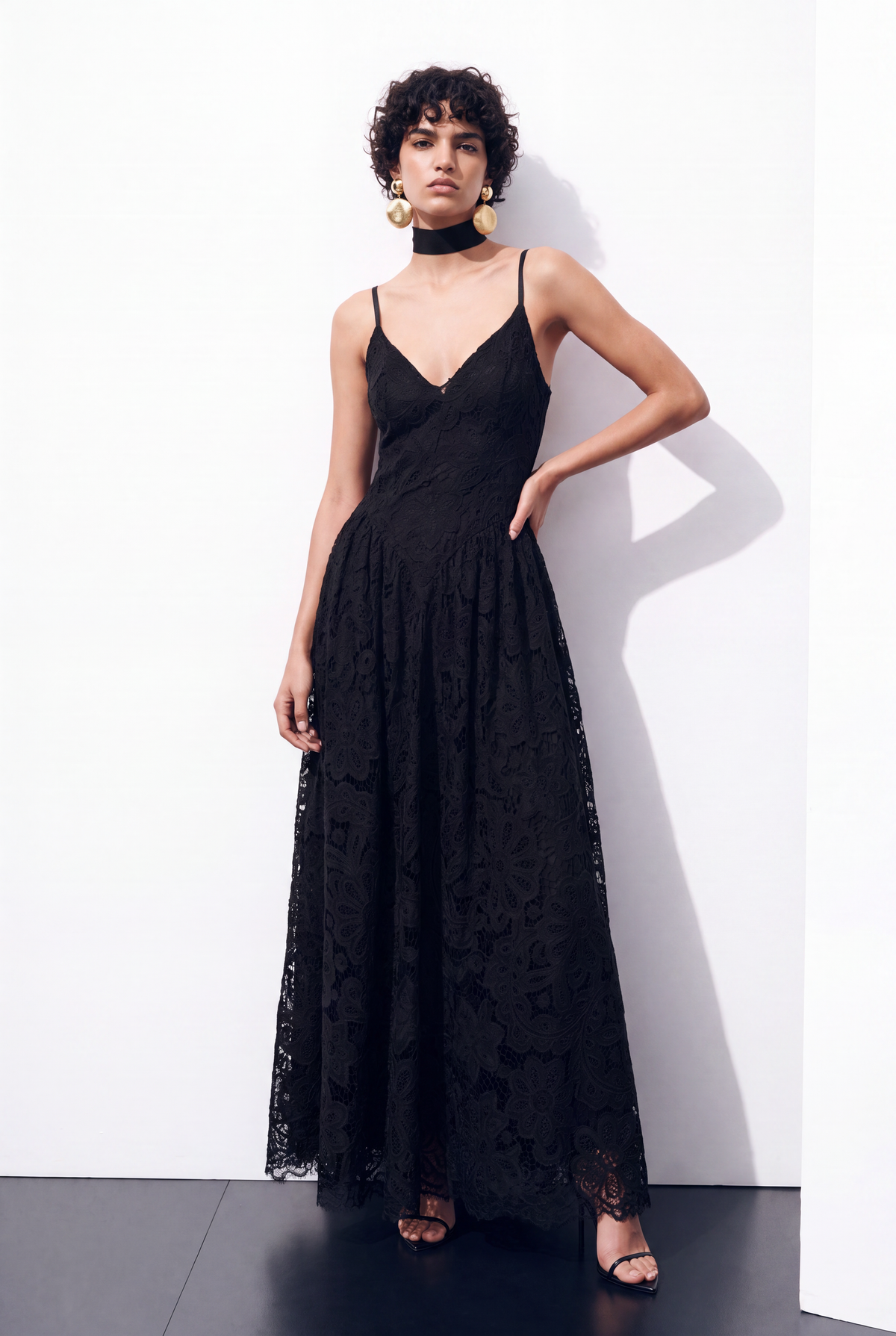 Franceska French Lace Long Dress - Premium Design