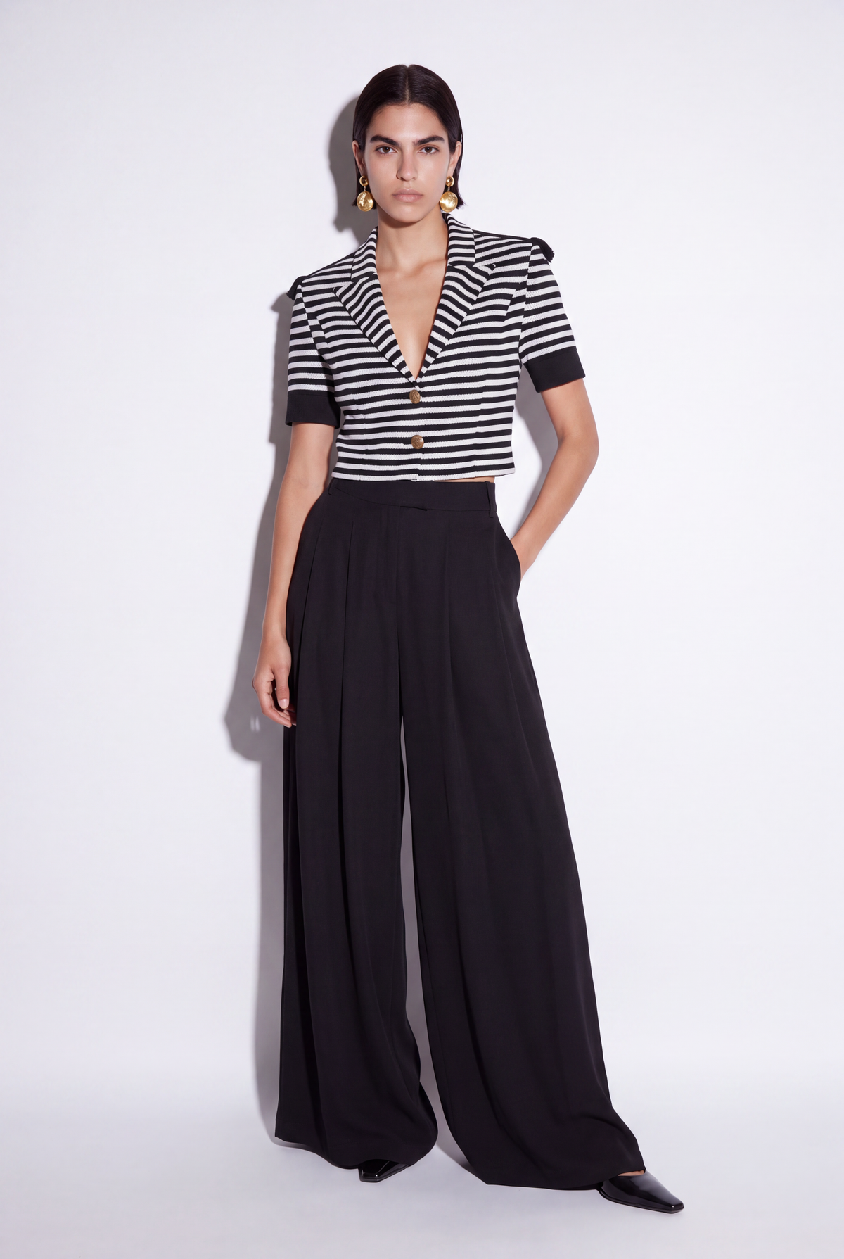 Liza Pleated Wide Leg Pants-Skirt
