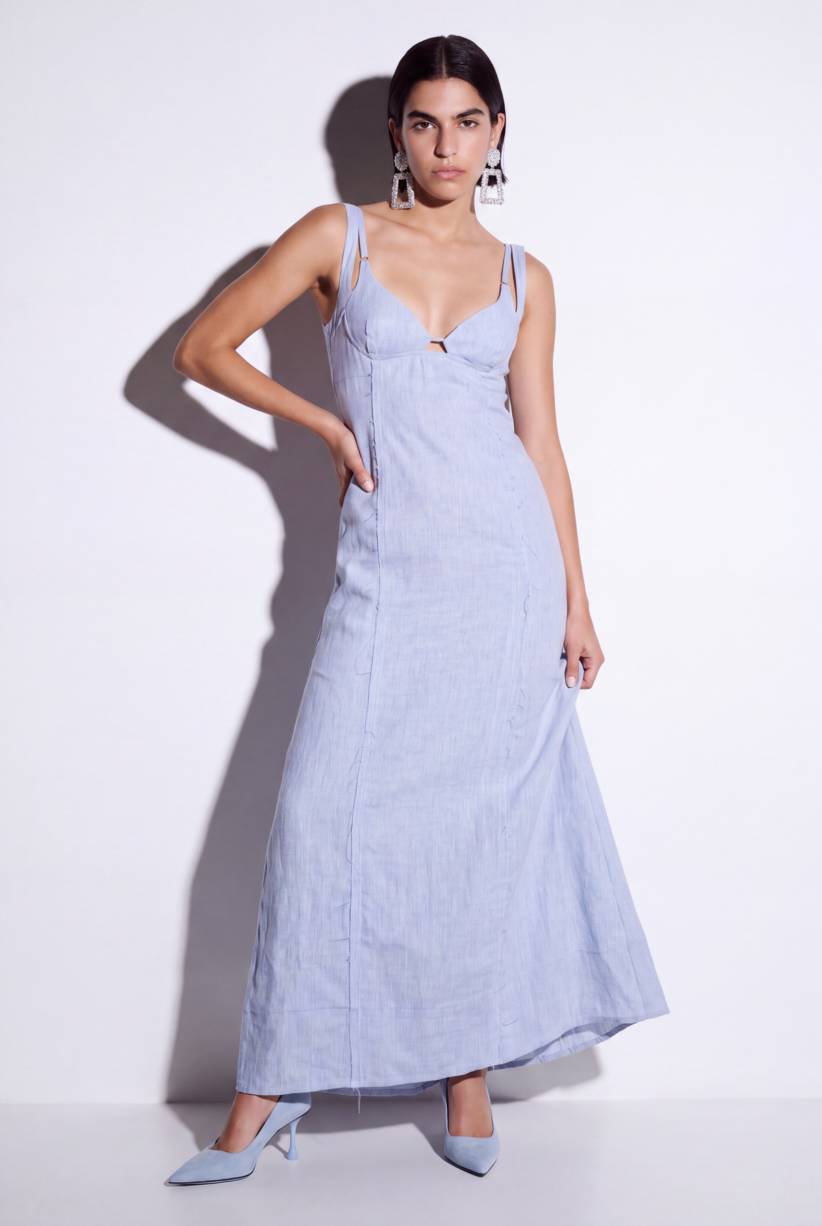 Lumina Vesta Linen Blend Dress Premium
