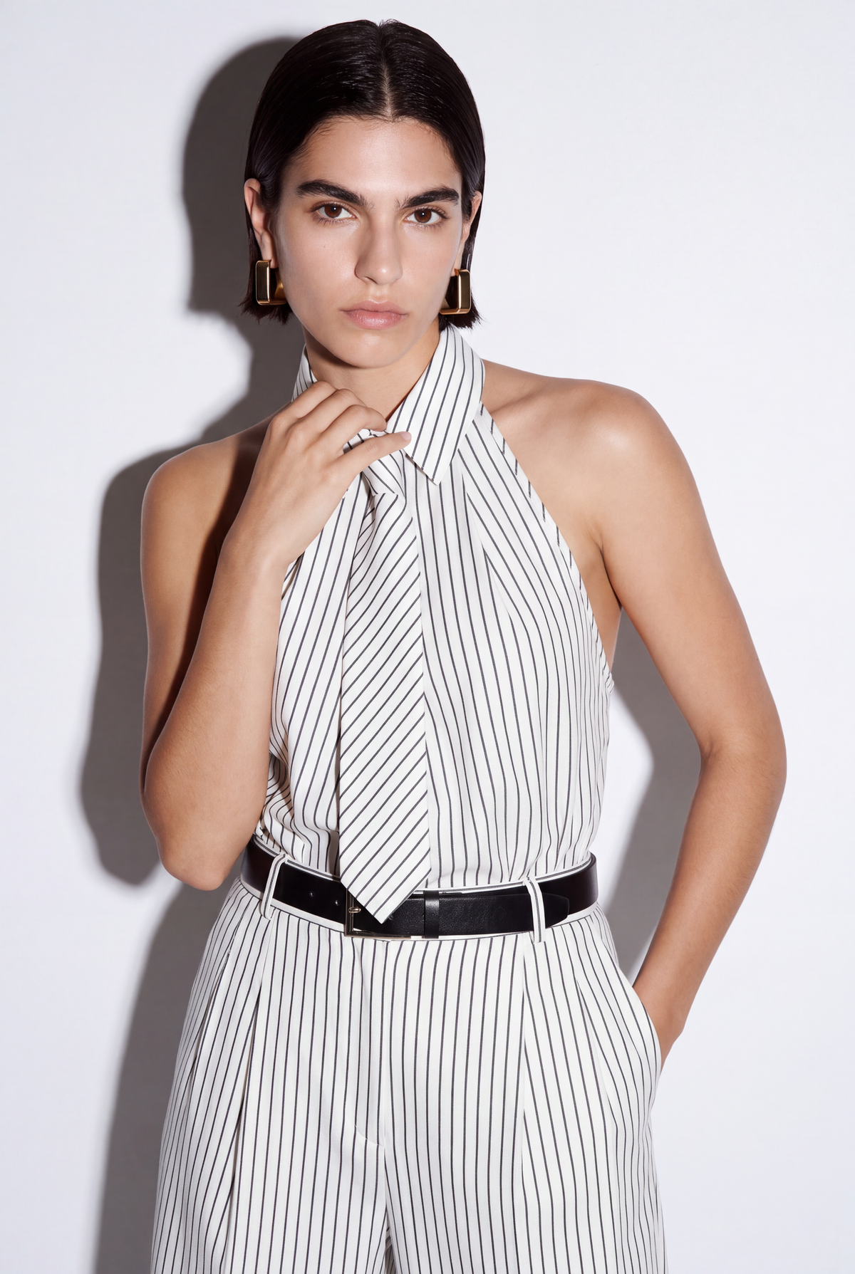 Moyestro Striped Pleated Shirt - 100% Organic Cotton